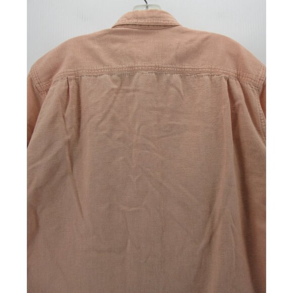 VINTAGE LL Bean Shirt Medium Tall Button Up Utility Textured 90s USA - Picture 7 of 10